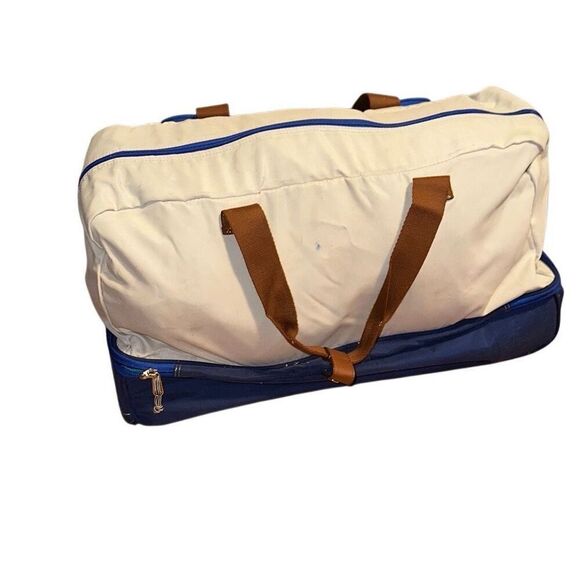 Vera Bradley Women's Lighten Up Wheeled Duffle Carry-on Luggage, birds Neutral, - Picture 4 of 10